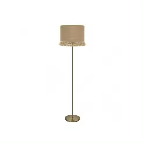 FABRILAMP Lámpara de Pie Sibila 1xe27 Cuero/Arena 163x40x40 Cm - Diseño Elegante - 1