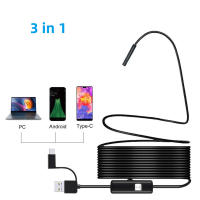 Cámara De Endoscopia Industrial 5.5mm Flexible Mini Snake Para Automóviles Y Prensa 3 En 1 Para Android Y PC Visión Infrarroja 640x480 - details 1