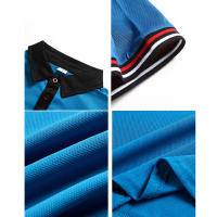 Camisa POLO para hombre, camiseta de solapa con colores a juego, de moda, de talla grande para hombre - details 7