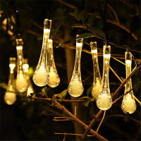 Luces De Cadena Solar De Gotas De Agua Impermeables Para Decoración Al Aire Libre Guirnalda De Hadas Para Navidad Boda Fiesta Jardín - details 4