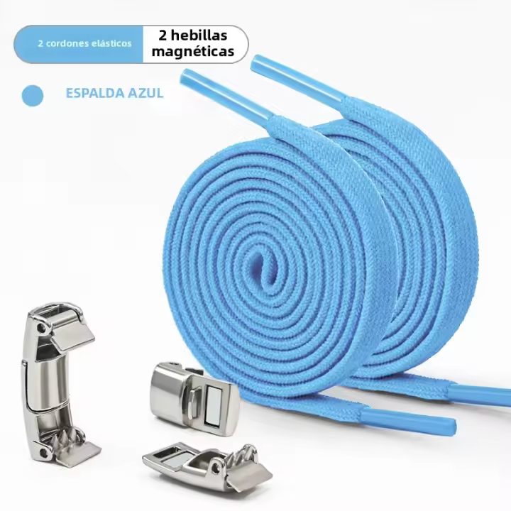 Cordones Magnéticos Sin Nudo Para Zapatillas Adecuado Para Niños Y Adultos Accesorios De Zapatos Correa Elástica Plana De Poliéster - 1