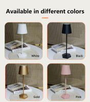 Lámpara De Mesa LED Táctil Recargable Con 3 Colores Luz Nocturna Para Lectura Decorativa Para Restaurante Hotel Bar Y Dormitorio - details 6