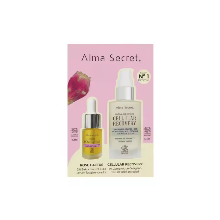 Pack Alma Secret Sérum Cellular Recovery 50 ml+ Rose Cactus Oil 10 ml | Antiedad Intensivo, Luminosidad y Renovación - 1