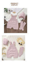 3 unids/set de ropa de Bebe de DOT sólidos de cabrito para recien nacidos, tejido sin Mangas peleles, sombreros, calcetines, trajes para bebés de 0 at 18m - details 9
