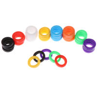 32PCS Anillos De Llaves Elásticos De Goma Suave Etiquetas De Cabezas Capuchones Marcadores ID Mixtos Aleatorios Para Hombres Y Mujeres - details 2