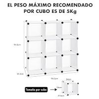 Estantería Modular Cubos T-Lovendo - Blanca, Robusta y Personalizable - details 1