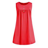 Vestido De Verano Para Mujer Talla S-5XL Estilo Casual Prenda Interior Con Botones Pleated Vintage Largo Hasta La Rodilla - details 15