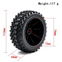 4pcs Neumáticos De Camión De Pista Corta 112mm 1/10 Con Rueda Y Hex 12mm Para Slash Arrma Senton HuanQi 727 Vkar 10sc Hpi Coche RC - details 9