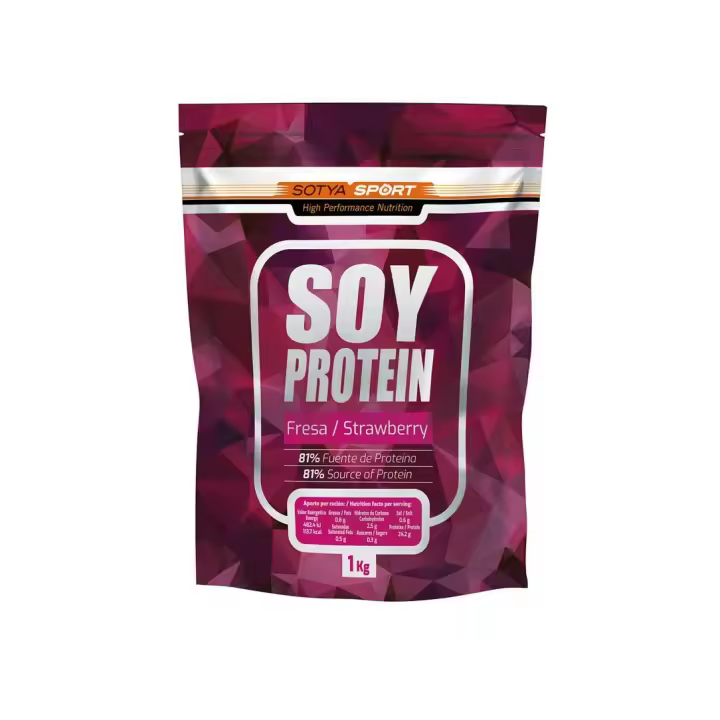 Proteina de soja isolada Fresa Doypack 1Kg Sotya - 1