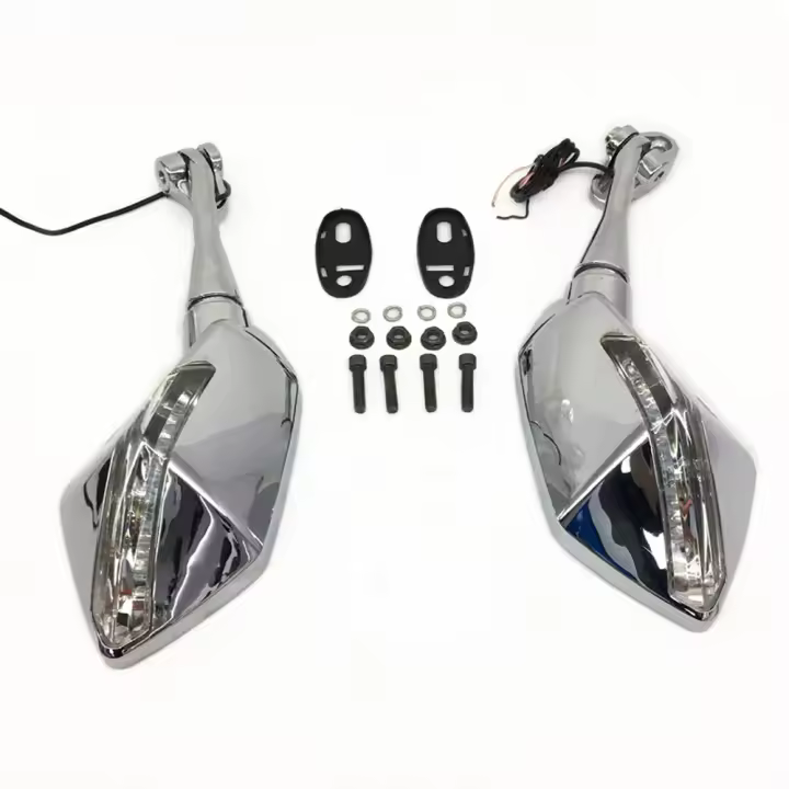 Espejo Retrovisor Para Vehículos Eléctricos Con Amplio Campo De Visión Y Luz LED Universal Para Motocicletas Pieza De Repuesto - 1