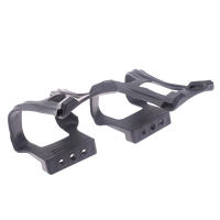 Paquete De 1 Par De Clip De Tela Para Bicicleta Ultra-Ligero Negro Accesorios De Ciclismo Clips De Pie De Pedal Medio Con Tornillos Para Montañas - details 6