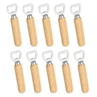 Abrepuertas De Madera Con Acero Inoxidable Abrebotellas Handheld Divertido Para Regalos De Bestman Herramienta De Barra Eco-amigable Tamaño 14*4cm - details 0