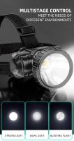 Luz De Pesca LED Fuerte Con Cinco Cabezas Impermeable Recargable Por USB Luz De Mano Ultra Brillante Para Exteriores - details 5