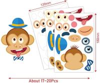 Juego Educativo Para Niños Y Niñas De 12 Hojas Puzles DIY De Animales Faces Divertidos Y Educativos Regalos Para Niños - details 6