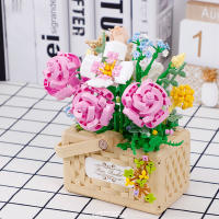 Puzzle De Solterona Rosa Azul DIY Con Más De 1000 Piezas Bloques De Construcción Manuales Para Mesa Decorativa Con Luz Juguetes De Artesanía Para Niñas - details 2