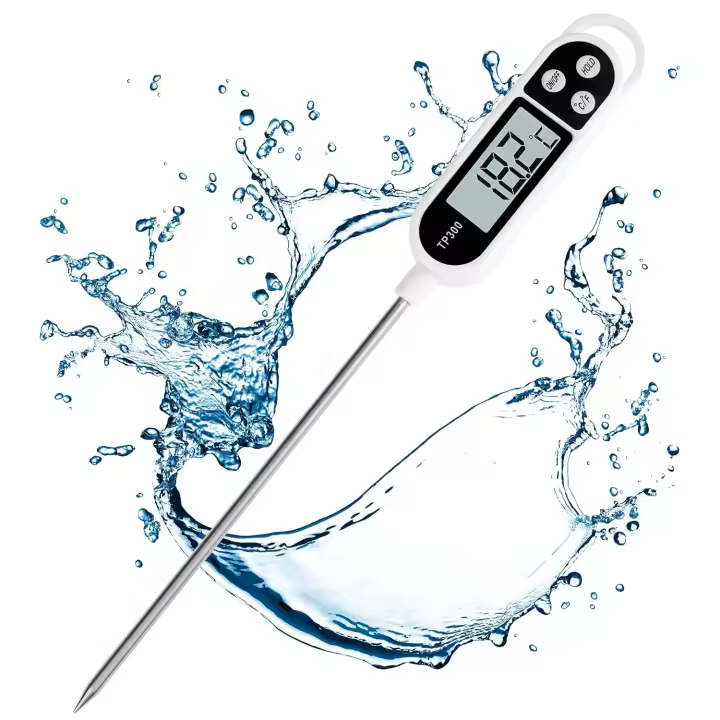 SOMY Termómetro de Cocina, Termómetro Digital con Sonda Larga, Termómetro de Cocina de Lectura Instantánea, Termómetro de Carne para Alimentos, Carne, Aceite, Leche, Vino, Barbacoa y Lámpara de Agua Caliente - 1