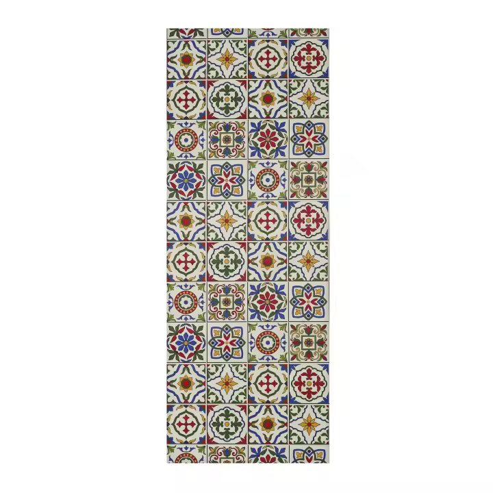 Alfombra vinílica de cocina diseño azulejos en multicolor - SPRINTY AMALFI | 52x100, 52x200 cm - 1