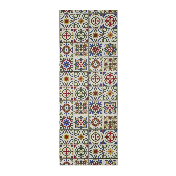 Alfombra vinílica de cocina diseño azulejos en multicolor - SPRINTY AMALFI | 52x100, 52x200 cm - 1