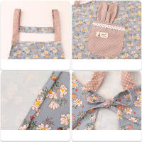 Delantal De Lona Floral Pequeño Y Fresco Para Mujer Verano Transpirable Con Correa Y Bolsillos Para Cocina Y Café - details 2