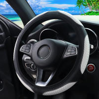 Cubierta De Volante Automotriz De Cuero Trenzado 3D Para Comodidad Ajuste Para 14.5-15 Pulgadas Sin Anillo Interior - details 6