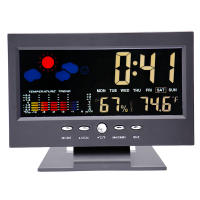 Estación Meteorológica Digital Multifuncional Con Termómetro Higrómetro Temperatura Humedad Reloj Alarma Calendario Predicción Del Clima Colorido Para Interior - details 7