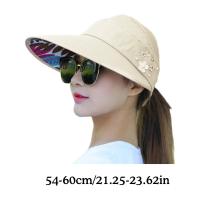 Sombrero De Verano Para Mujer Con Pico Ancho Plegable Protección Contra Los Uv Sombreros De Playa Casual De Poliéster - details 15