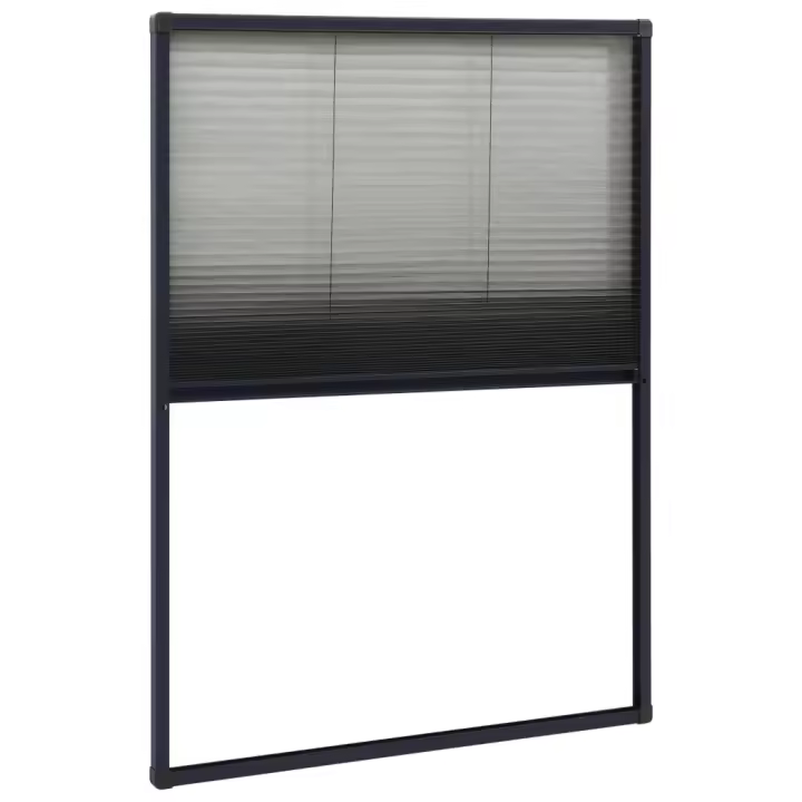 vidaXL Mosquitera Plisada para Ventana Aluminio 80x120 cm Persiana Antinsectos Color Blanco,  Antracita,  Marrón y mas - 1
