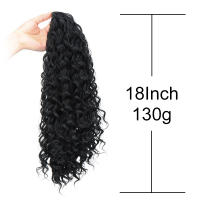 Ponytail Africano Largo Sintético 18 Pulgadas Con Cuerda Curly Fluffy Peluca Extensión De Cabello Falsa Para Mujeres - details 1