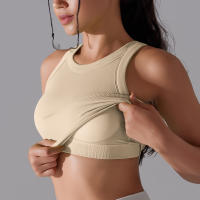 Sujetador Deportivo De 2 Niveles Para Mujer Sexy Yoga Alta Soporte Impacto Deporte Ropa Interior Correr Secado Rápido Top Deporte Gimnasio Con Almohadillas - details 41