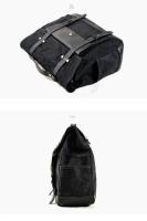 Bolsa De Silla Retro Para Motocicleta Impermeable Gran Capacidad Bolsa Lateral De Motocicleta De Lona De Cera Vintage - details 10