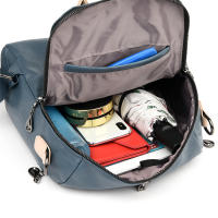Mochila De Cuero Suave Para Mujer Gran Capacidad Bolso De Hombro Viaje Mochila Deportiva Estilo Fashion Con Manija Suave Y Cremallera - details 16