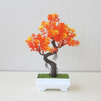 Planta Artificial De Bonsái En Maceta Pequeña Para Jardín Decoración De Hogar Y Mesa Material De Plástico Ornamento De Flor Sin Mantenimiento - details 17