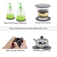 6Pcs Coasters De Silicona Redondos De 10cm Resistentes Al Calor Para Taza De Té Y Café Tapete De Gasa Para Vaso De Vidrio Soporte Para Bebidas Decoración De Mesa - details 10