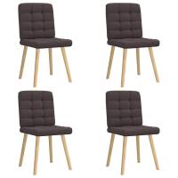 vidaXL Sillas de comedor 4 unidades tela taupe en color Taupé/Marrón oscuro/Gris nube y más | cómodas modernas ergonómicas para comedor cocina salón hogar - details 1
