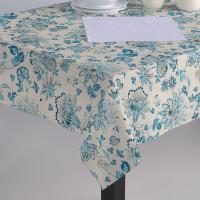 Mantel Impermeable Antimanchas Tela Resinada Hulehule Tex - con Diseño Floral disponible en Gris o Azul - JARDÍN - details 1