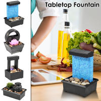 Fresadora De Agua USB Mini Para Interiores Decoración De Escritorio Estilo Moderno Ornamento De Fuente Fluyendo Con Luz Para Meditación Zen - details 0