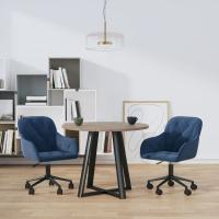 vidaXL Sillas de comedor giratorias 2 uds terciopelo en color Azul/Gris oscuro/Marrón y más | cómodas modernas ergonómicas para comedor cocina salón hogar - details 0