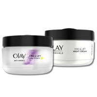Olay Anti Edad Firmeza & Efecto Lifting Crema de Noche y Dia (2x 50 ml) - details 0