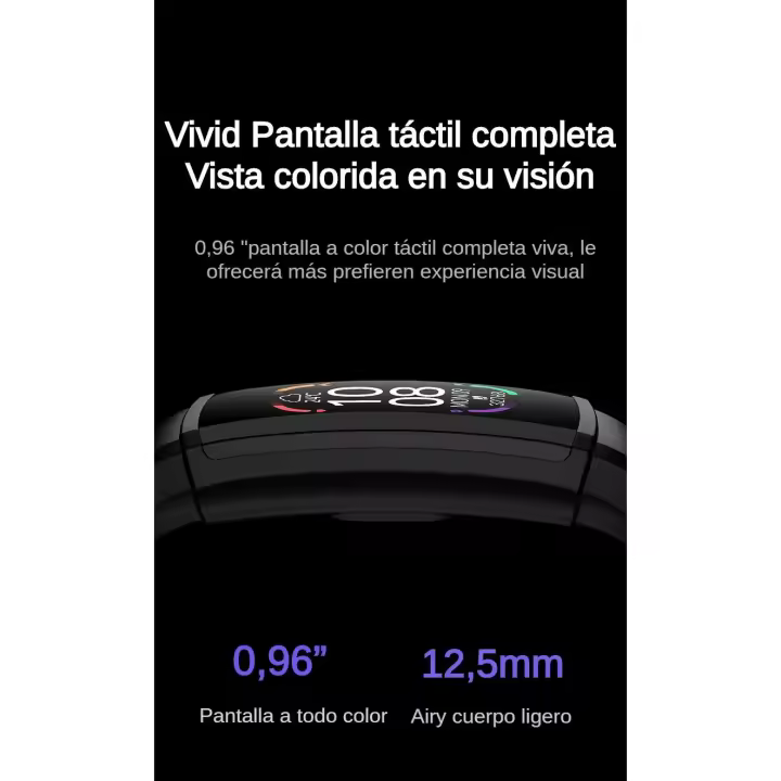 Smart Band 2024, Reloj Inteligente para Hombres y Mujeres - Monitor de Salud para frecuencia Cardíaca, Oxígeno en Sangre y Sueño, Resistant al Agua 3ATM, Pulsera de Actividad Compatible con Teléfonos Android Xiaomi Huawei iOS - 1