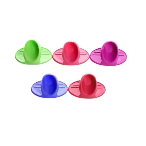 manoplas de silicona para horno, resistentes al calor, con dedos pequeños, agarraderas antideslizantes para cocinar en barbacoa, hornear, freidora de aire (color aleatorio) - 1