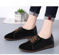 Zapatos De Mujer Nuevos 2024 Primavera Cuero Genuino Antideslizantes Planos Con Cordones Mocasines De Talla Grande Oxford Casual Para Mujer - details 6