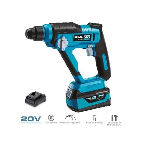Edm Kit Taladro Perforador 20V Batería Cargador Koma Tools Pro Series Battery - 1