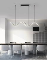 Lámpara Colgante LED Moderna Dorada/Negra Larga Para Restaurante Estudio Cocina Oficina Café Decoración Hogar Lujo Incluye Bombillas - details 0