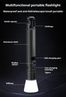 Lámpara De Mano Multifuncional Recargable USB Con Lente Zoom Telescópico Luz Blanca Laser De Alta Potencia Para Exteriores Resistente Al Agua Con Batería De Aluminio - details 15