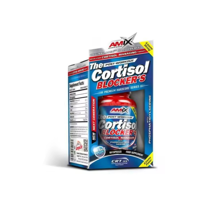 Cortisol Blocker´s 60 Caps  Suplemento Antiestrés con  Aminoácidos para el Apoyo del Sistema Nervioso  Amix - 1