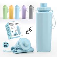 Botella De Agua Desmontable De 600ML De Silicona Para Deporte Al Aire Libre Viajes Camping Yoga Resistente Al Desbordamiento Reutilizable - details 0