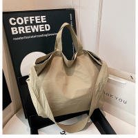 Bolso De Hombro Para Mujer De Lona Gran Capacidad Estilo Literario Ligero Y Sencillo Bolso Cruzado Con Manija De Viaje - details 37