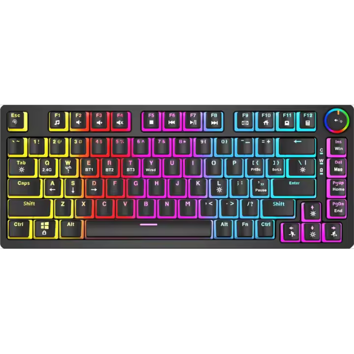 SAVIO PHENIX Teclado mecánico inalámbrico, Gateron Yellow Pro, Pudding - 1