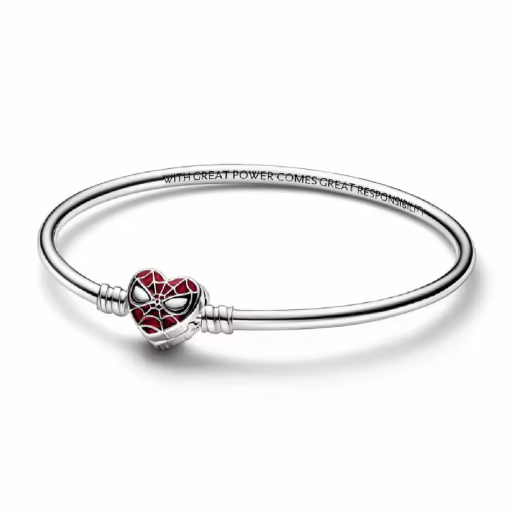 Pulsera Rígida Pandora con cierre de Máscara Spider-Man de Marvel - 1