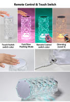 Lámpara De Mesa Recargable Con 16 Colores RGB LED Tocador De Cristal Toque Cambio De Color Para Decoración De Navidad Y Dormitorio - details 0